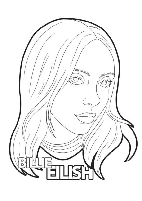 Coloring Pages Billie Eilish. Print Out Talented Singer in 2021 | Billie  eilish drawing, Billie eilish coloring pages, Billie eilish