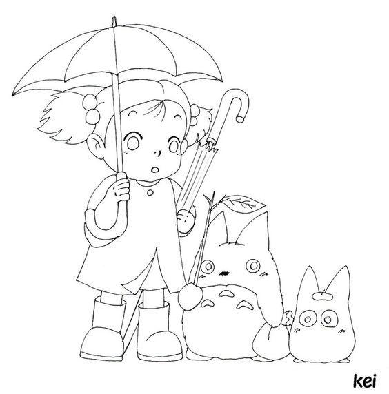Totoro, Coloring pages and Coloring