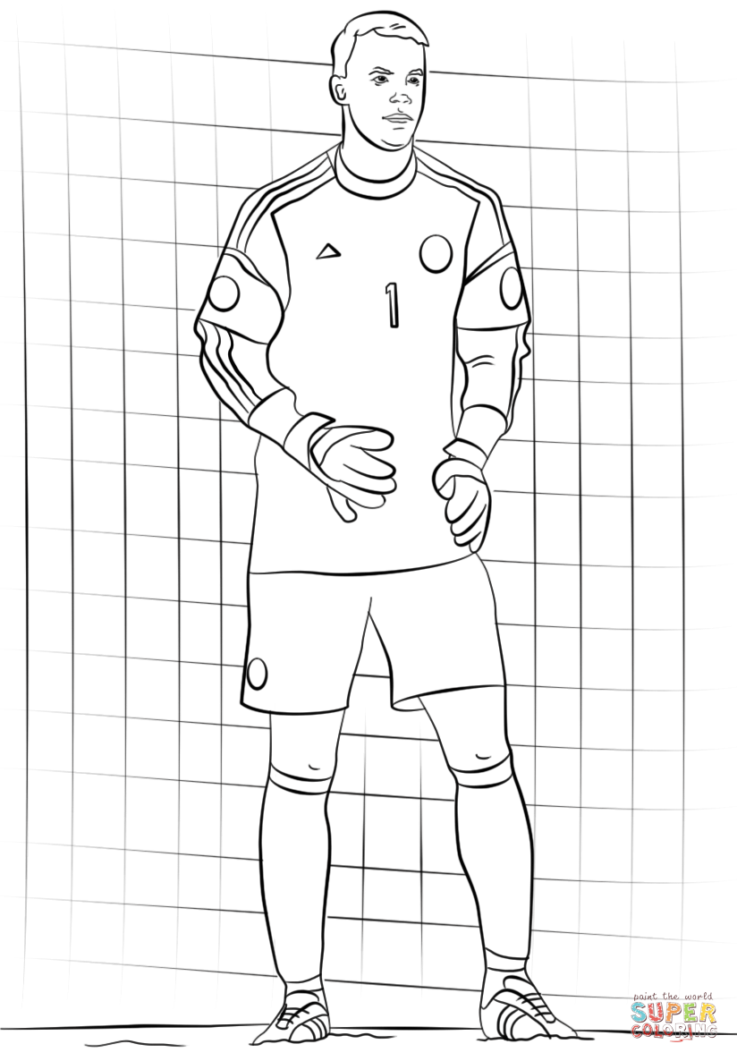 Manuel Neuer coloring page | Free Printable Coloring Pages
