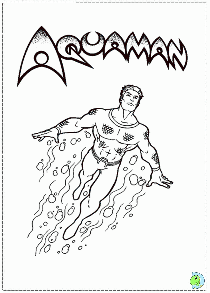 Aquaman Coloring Page DinoKidsorg Aqua Man Coloring Pages In ...