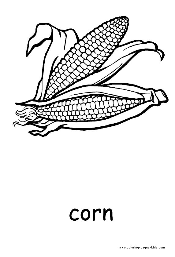 Corn color page