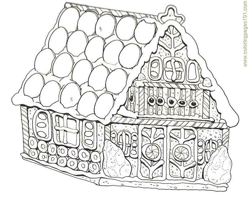 Related Gingerbread House Coloring Pages item-4456, Gingerbread ...
