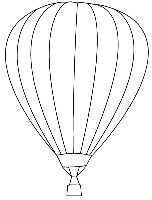 Hot Air Balloon Coloring Template Printable Hot Air Balloon ... 