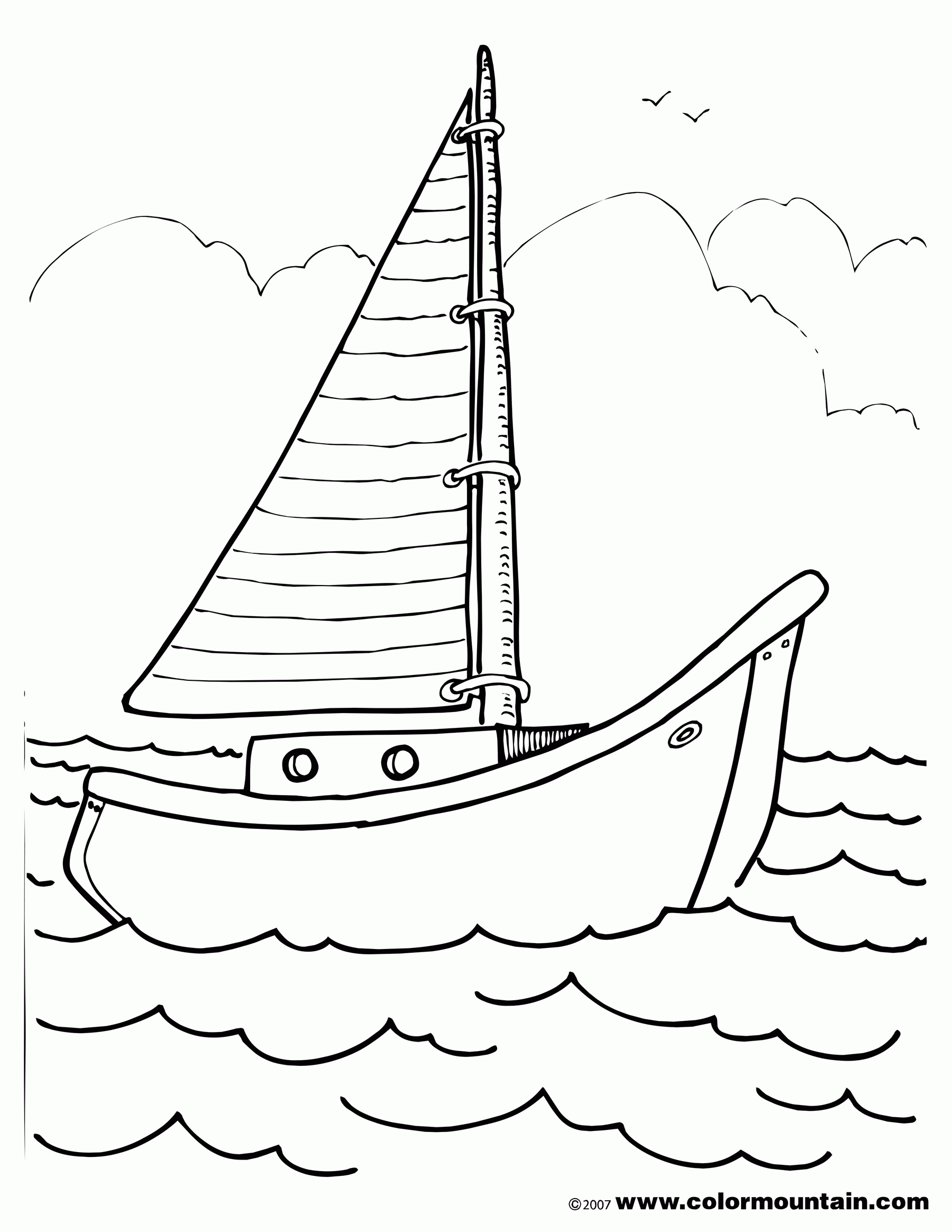 Printable Boat Coloring Pages - Printable Templates