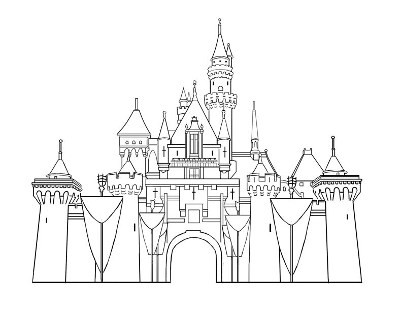 Castle In The Mountains Coloring Pages Coloring Pages For Kids #1c ...