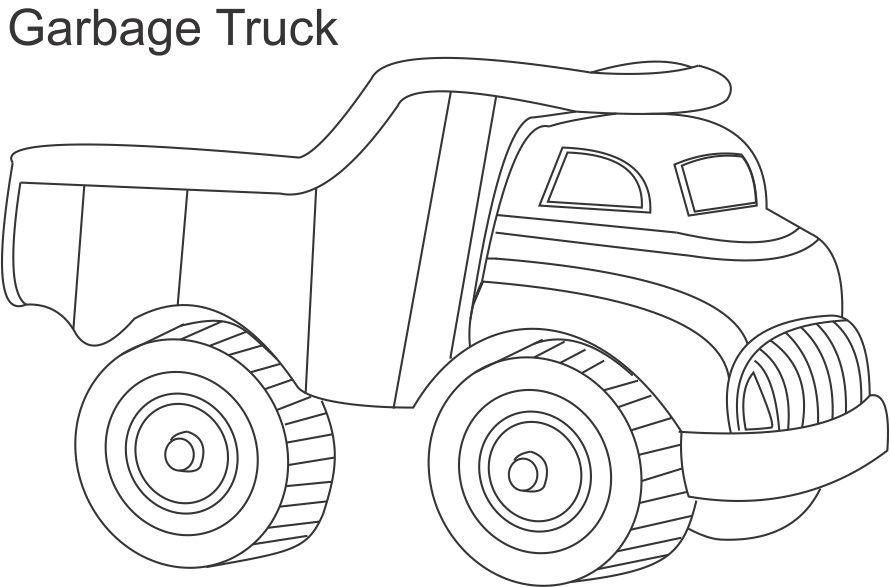 Garbage Truck Preschool Coloring Pages Trucks | Transportation ...
