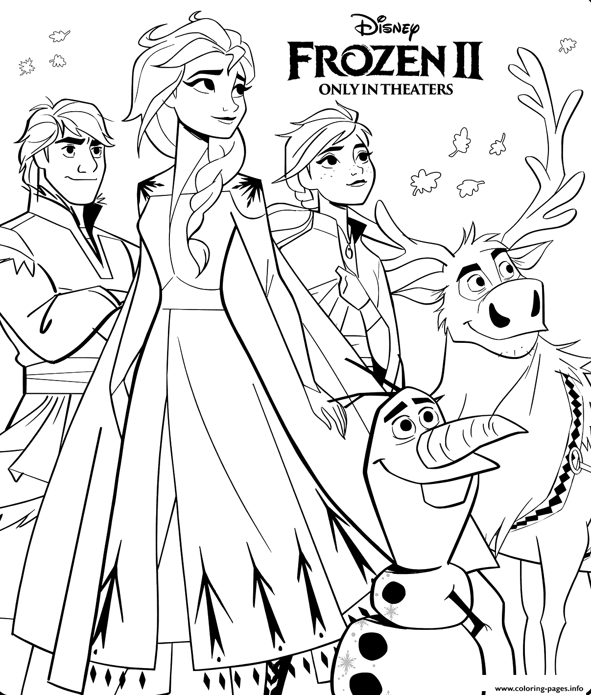 Coloring Pages For Kids Frozen 2 Frozen 2 Elsa and Anna coloring