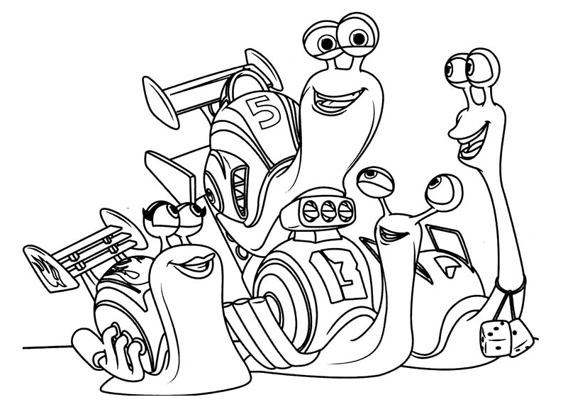 Turbo to color for children - Turbo Kids Coloring Pages