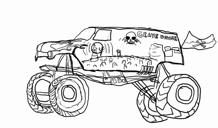 √ 27 Grave Digger Coloring Page | Giancarlosopoblog.com