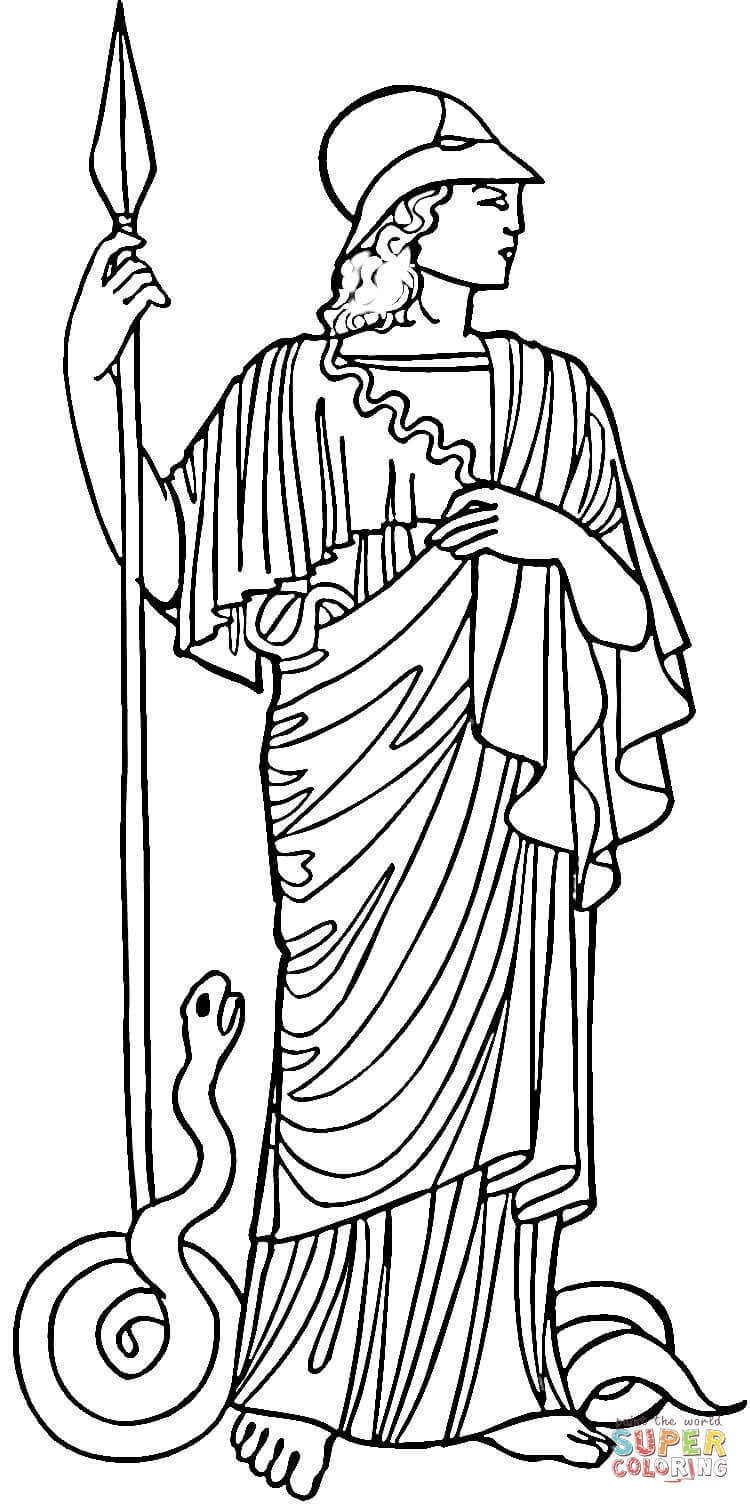 Athena coloring page | Free Printable Coloring Pages