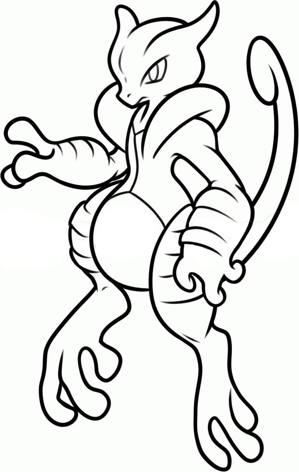 Picture Of Mega Mewtwo X Coloring Page - Download & Print Online Coloring  Pages for Free | Color Nimbus
