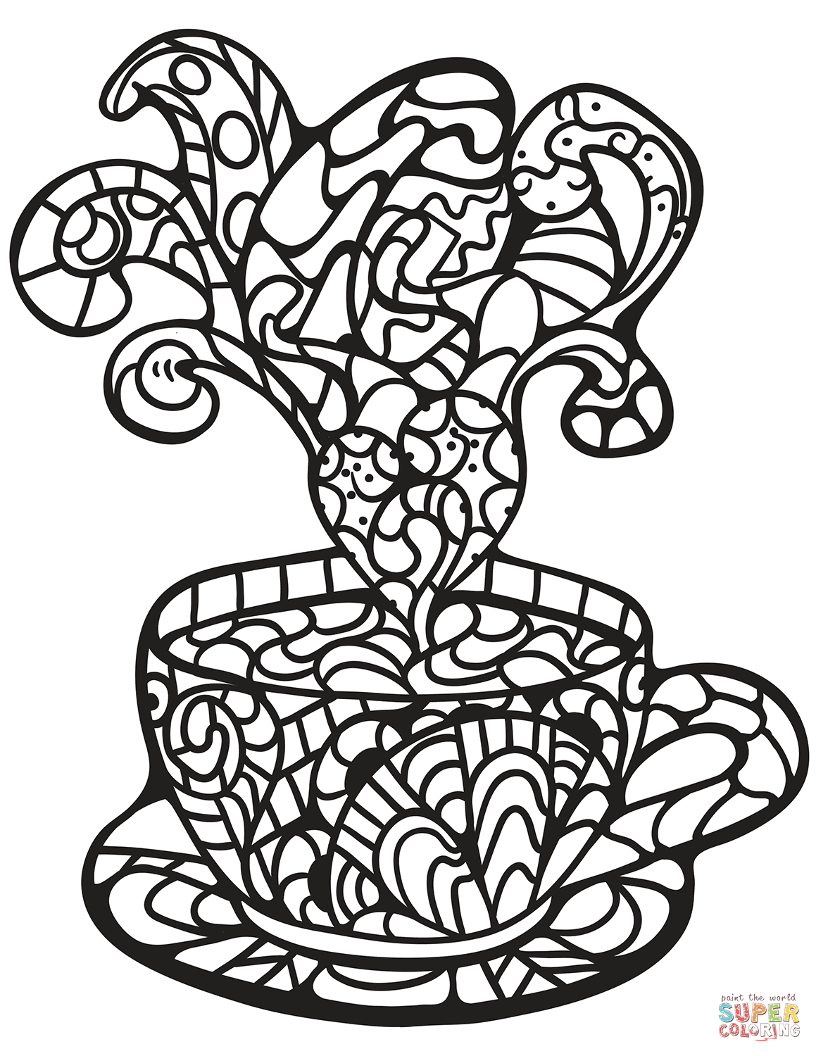 Zentangle Coffee Cup coloring page | Free Printable Coloring Pages