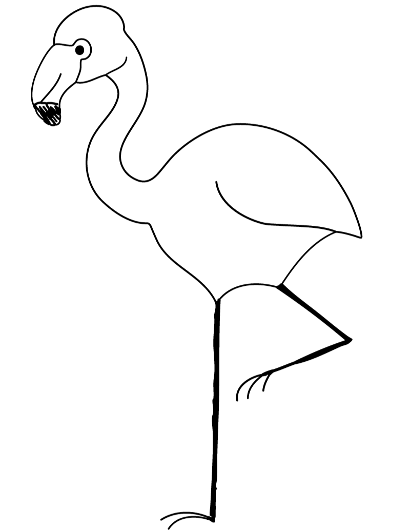 Free Printable Flamingo Coloring Page