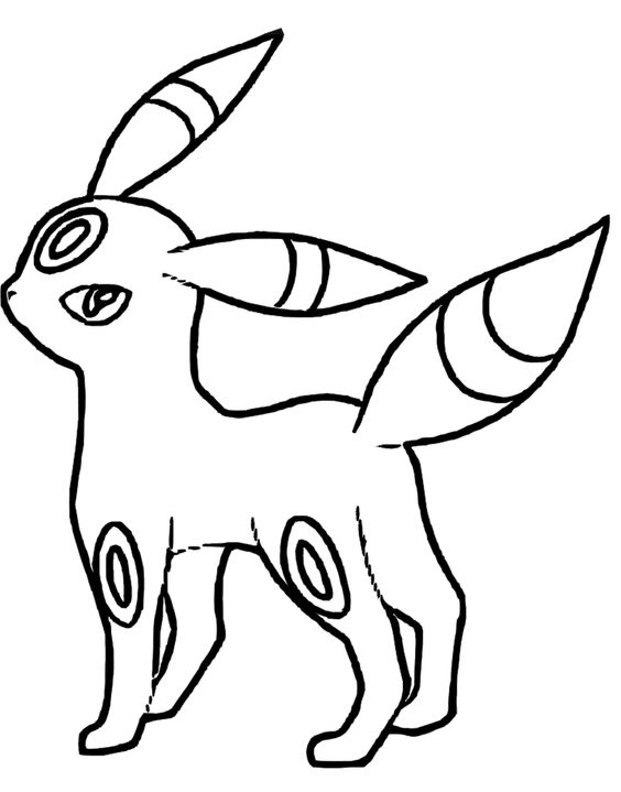 Download Pokemon Umbreon Coloring Pages - Coloring Home