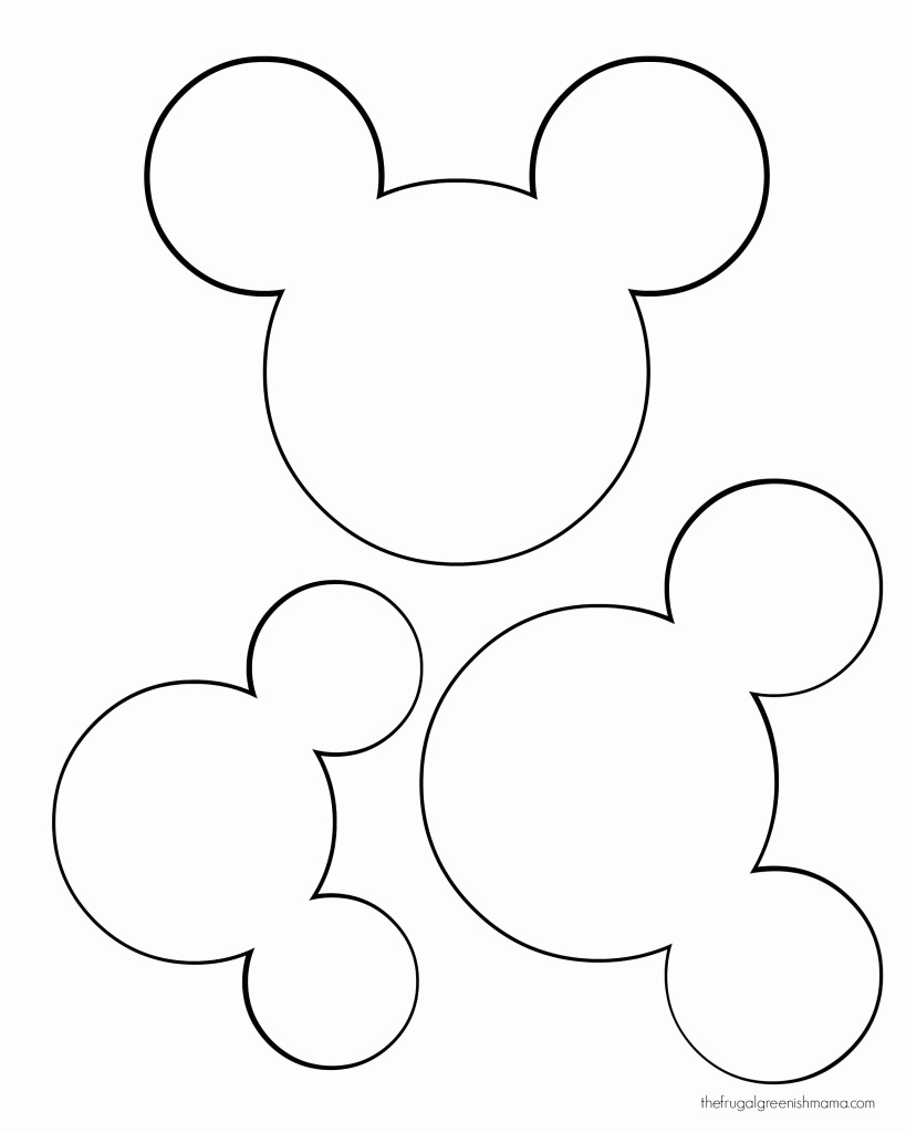 Mickey Mouse Face Template Coloring Page - Coloring Home