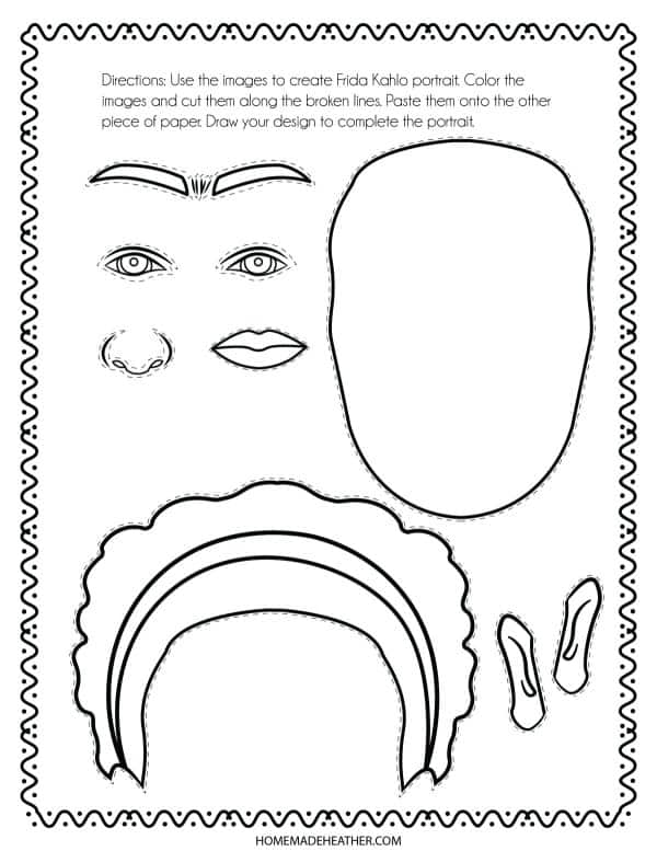 Free Frida Kahlo Coloring Pages » Homemade Heather