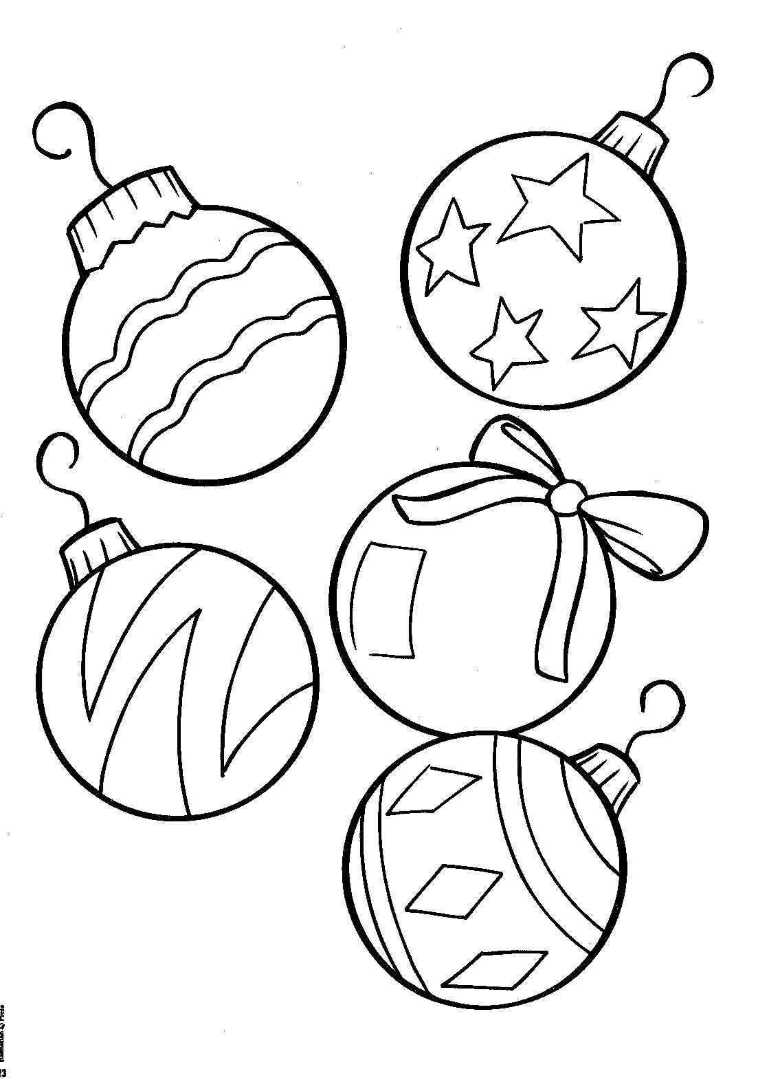 Christmas Ornaments Coloring Pages Printable - Coloring Home Christmas Presents Coloring Sheets