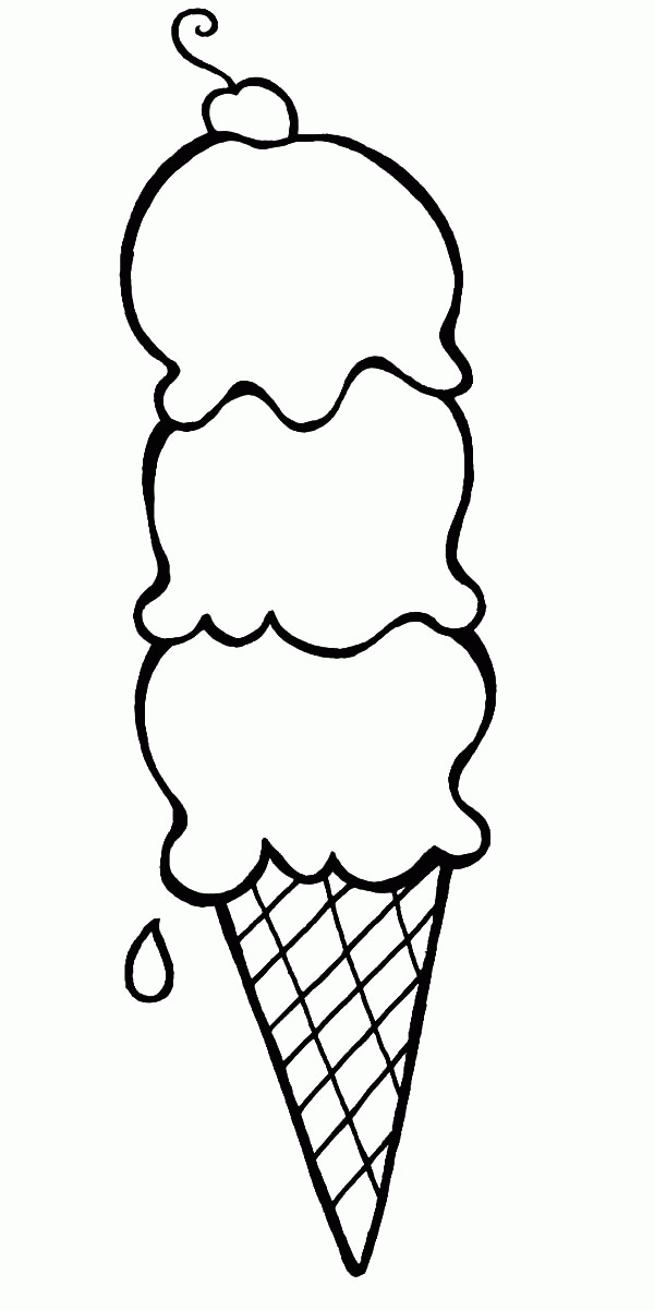Free Ice Cream Cone Coloring Pages - Coloring Page