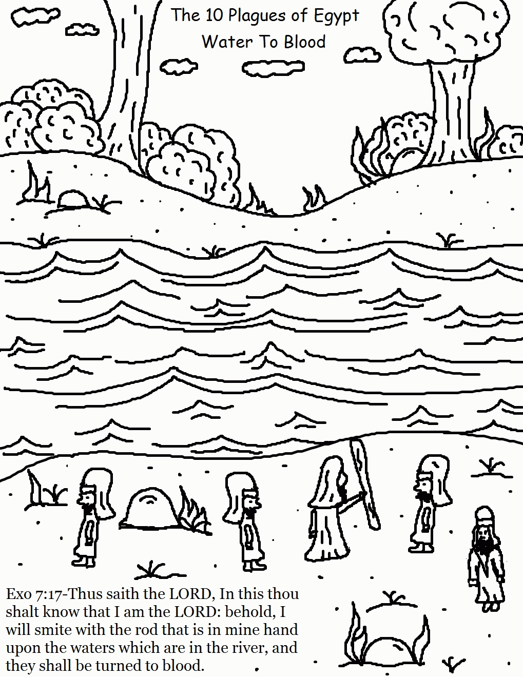 Ten Plagues Coloring Page - Coloring Home