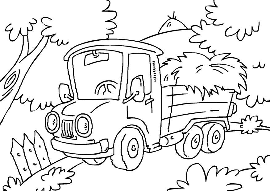 Coloring Page truck - free printable coloring pages - Img 27167