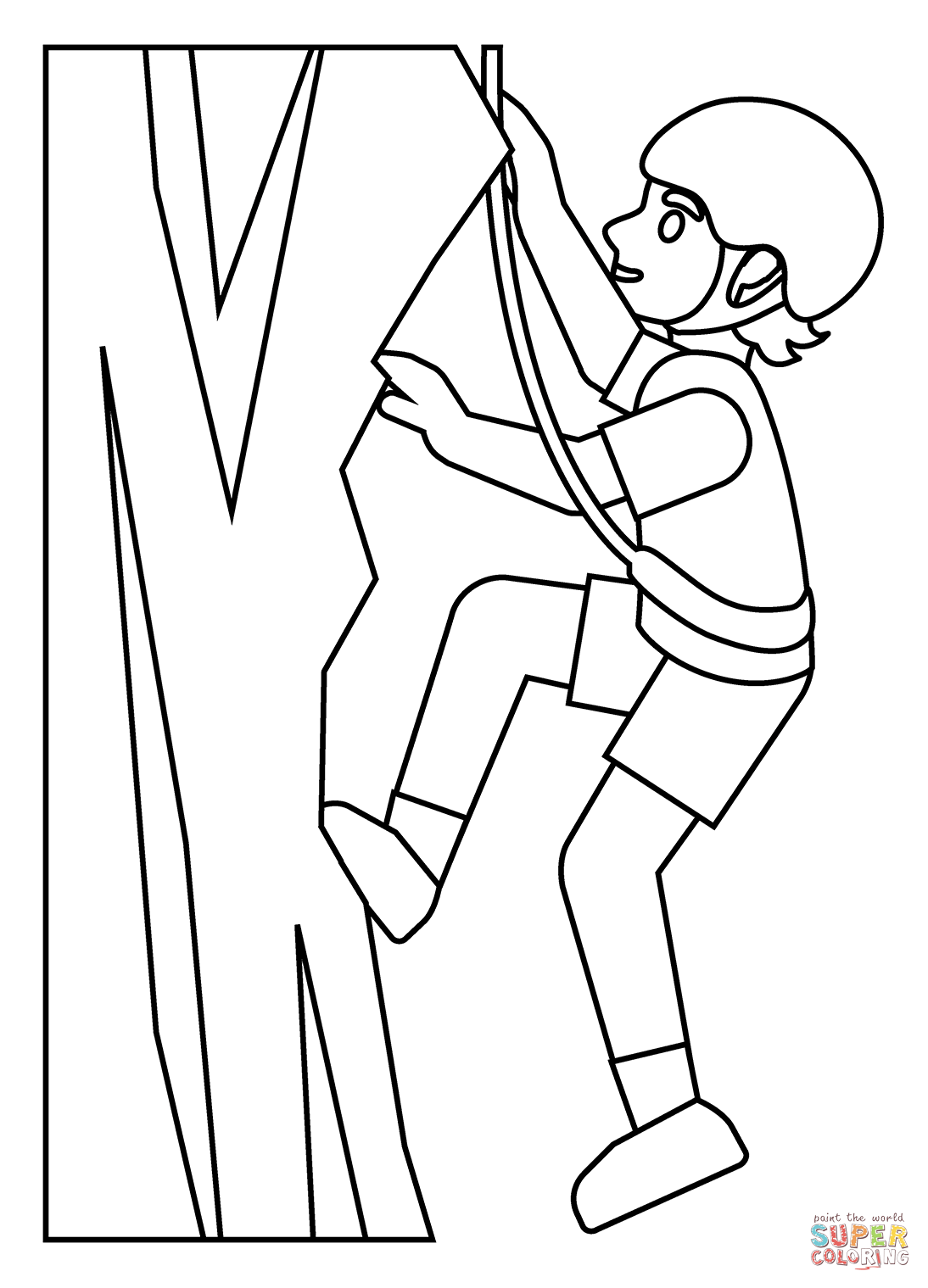 Person Climbing Emoji coloring page | Free Printable Coloring Pages
