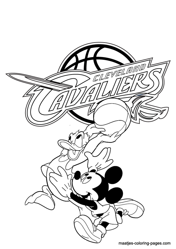Cleveland Cavaliers NBA Disney coloring pages