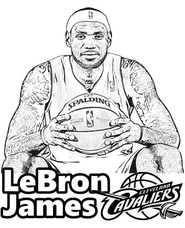 7 Cavs Coloring Pages for Sports Lovers in 2020 | Sports coloring ...