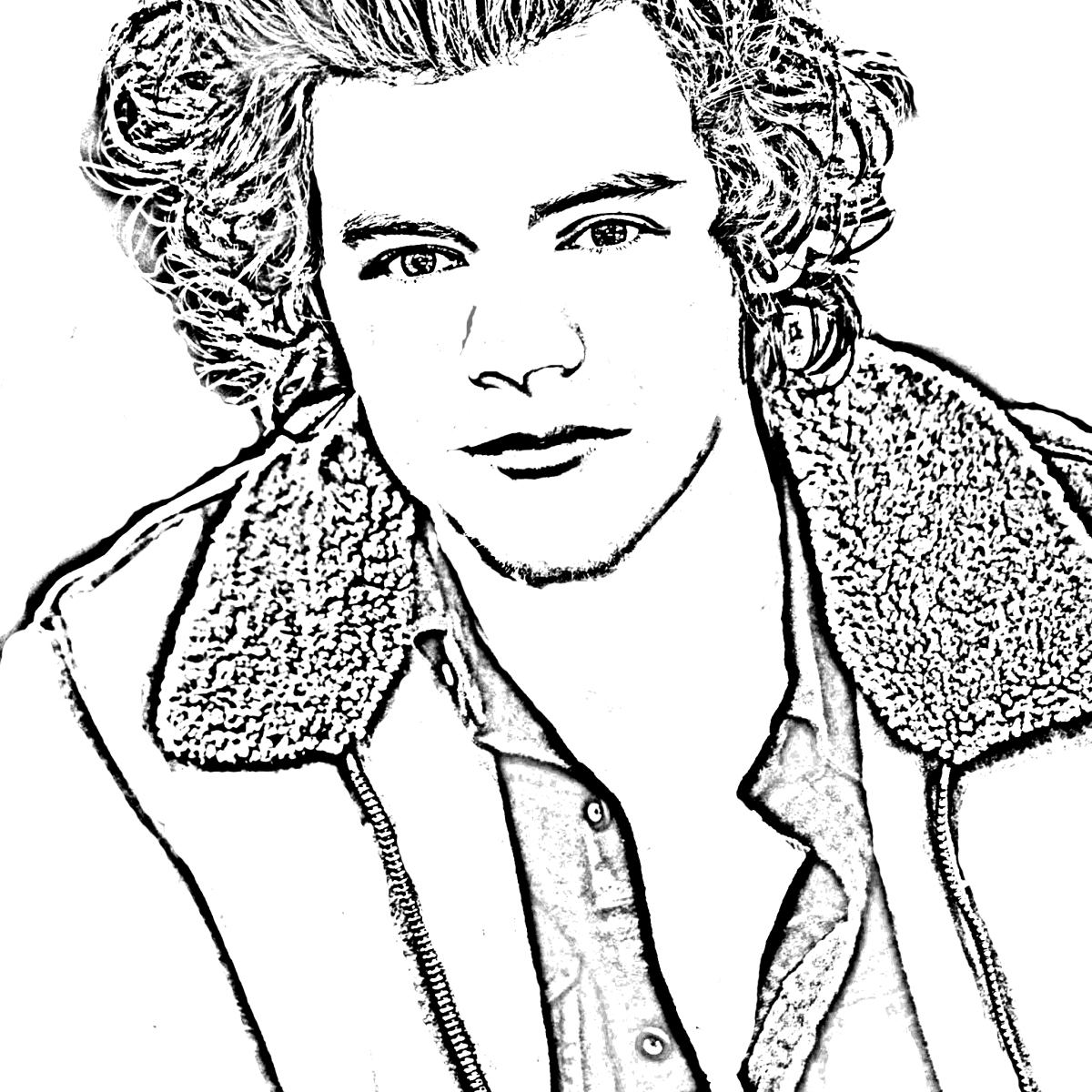 Harry Styles Coloring Pages - Coloring Home