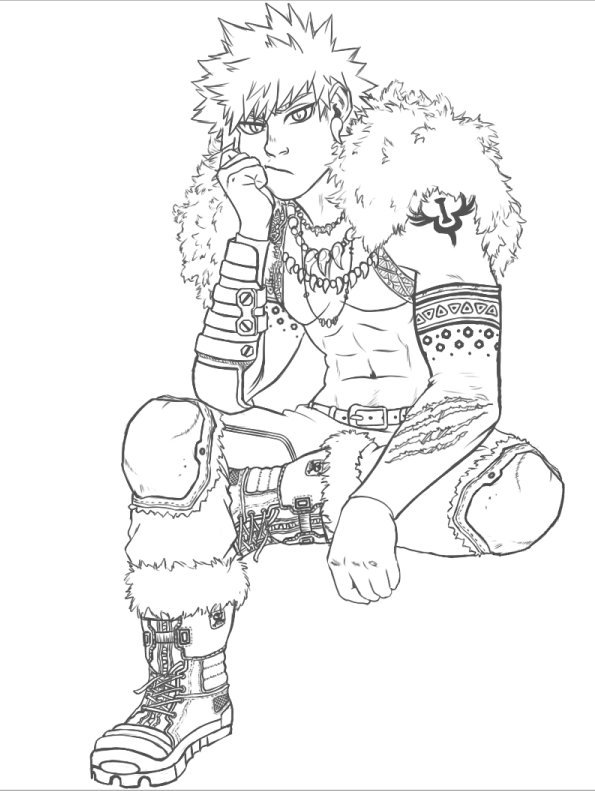 My Hero Academia Coloring Pages Bakugou - Coloring Pages