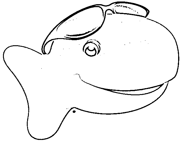 Goldfish Snack Logo Coloring Page