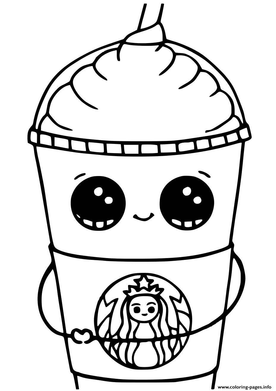 Unicorn Frappuccino Starbucks Coloring Pages