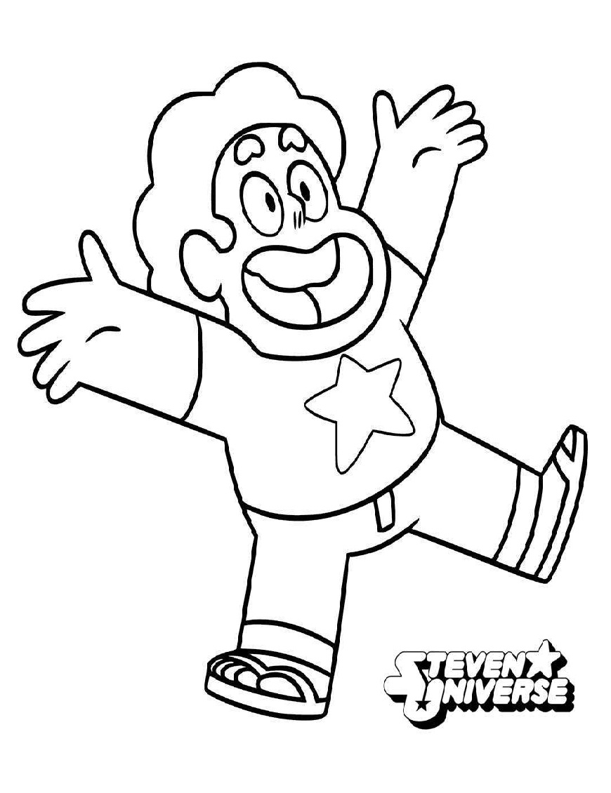 Happy Steven Universe Coloring Page - Free Printable Coloring ...