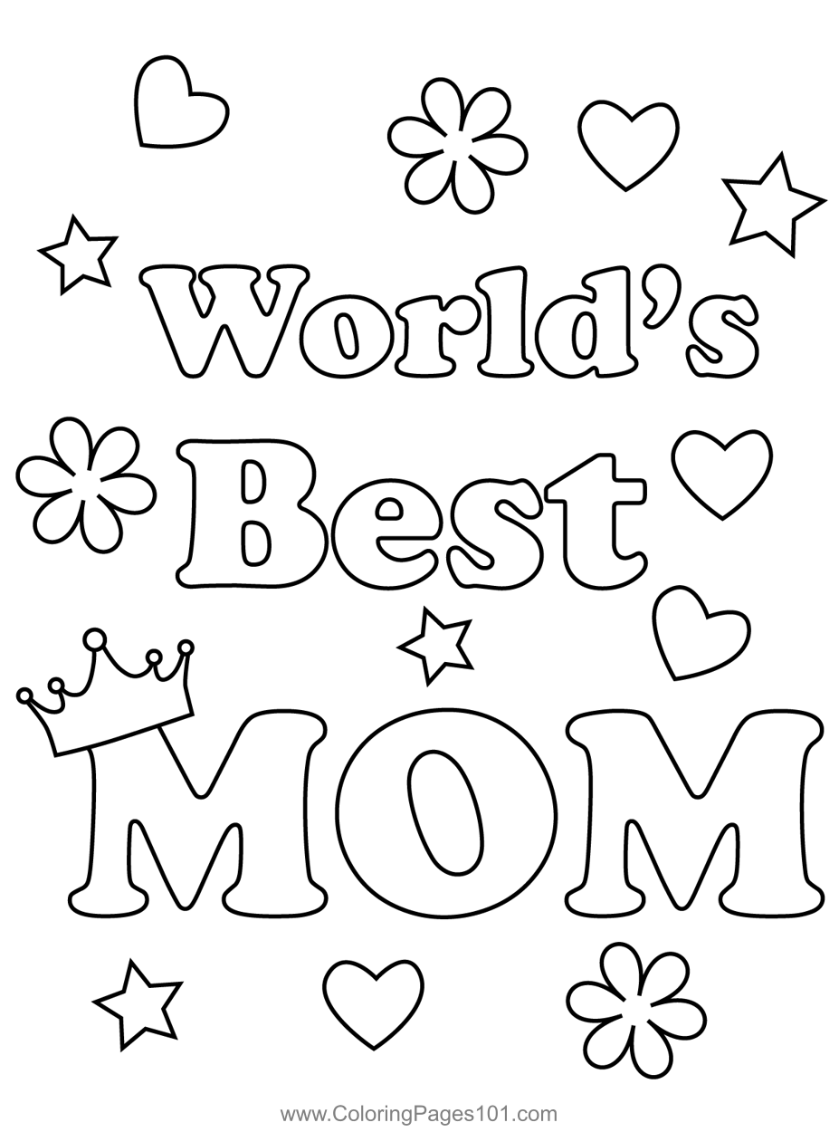 World's Best Mom Coloring Page for Kids - Free Mother's Day Printable Coloring  Pages Online for Kids - ColoringPages101.com | Coloring Pages for Kids