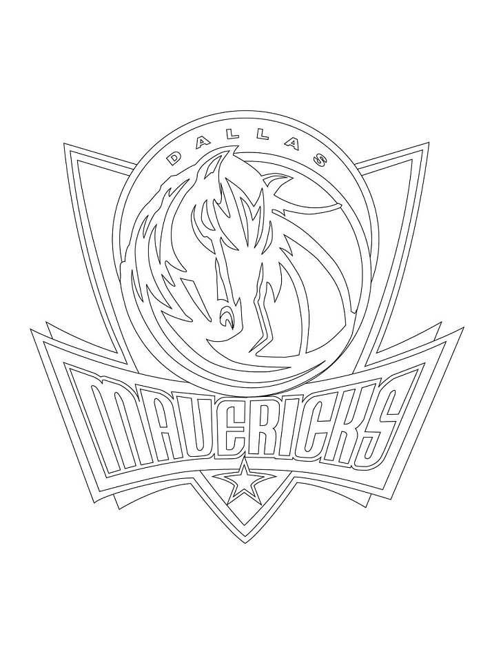Dallas Mavericks Logo Coloring Page - Free Printable Coloring Pages for Kids