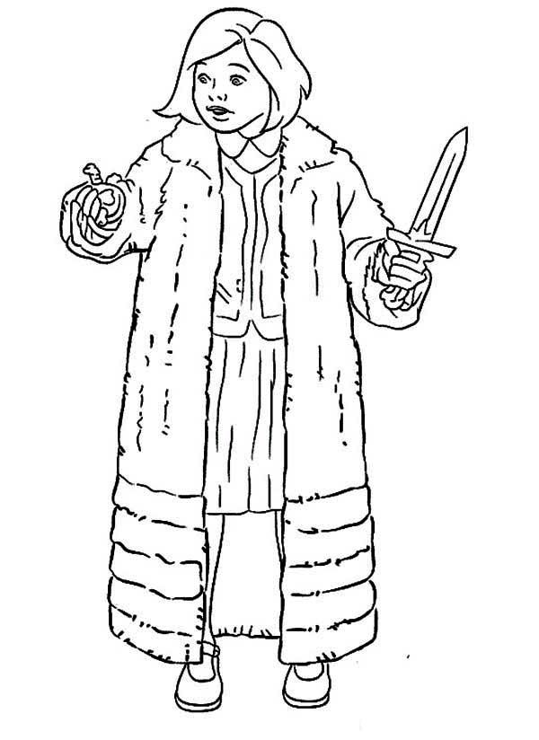 Lucy Pevensie Chronicles of Narnia Coloring Page - Free ...