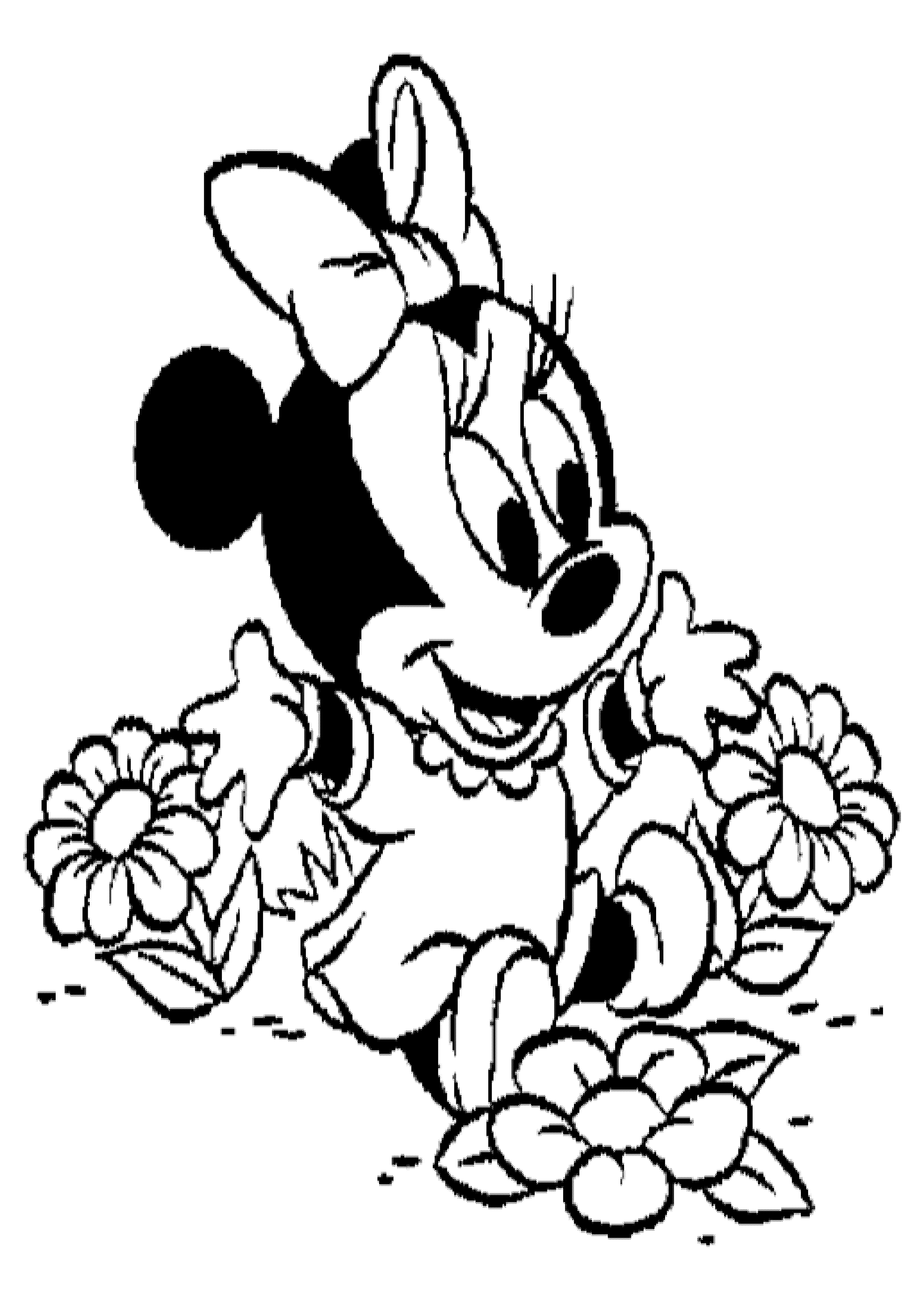 Baby Minnie Mouse Coloring Pages Printable Minnie Mouse Coloring ...