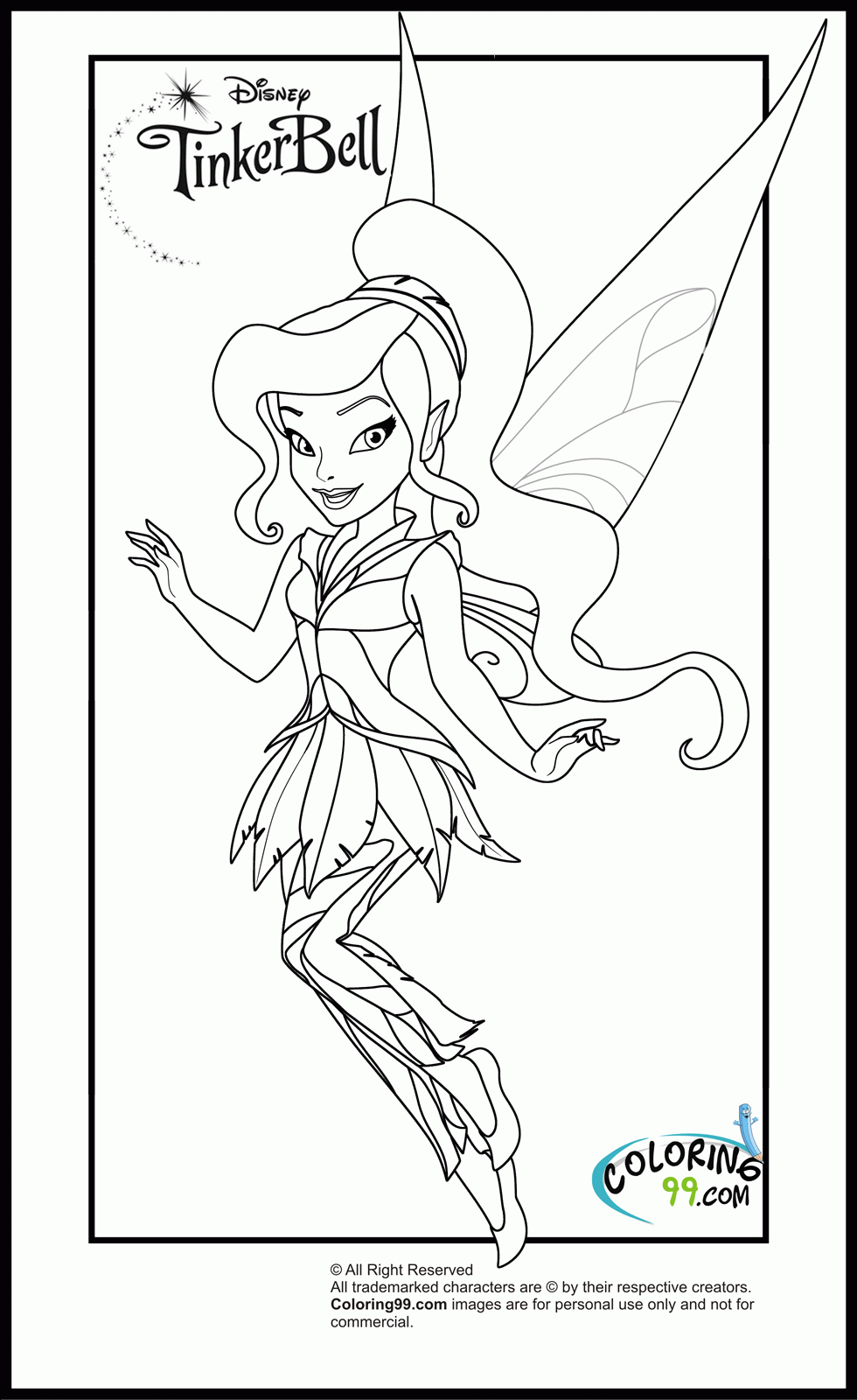 Tinkerbell and Friends Coloring Pages | Team colors