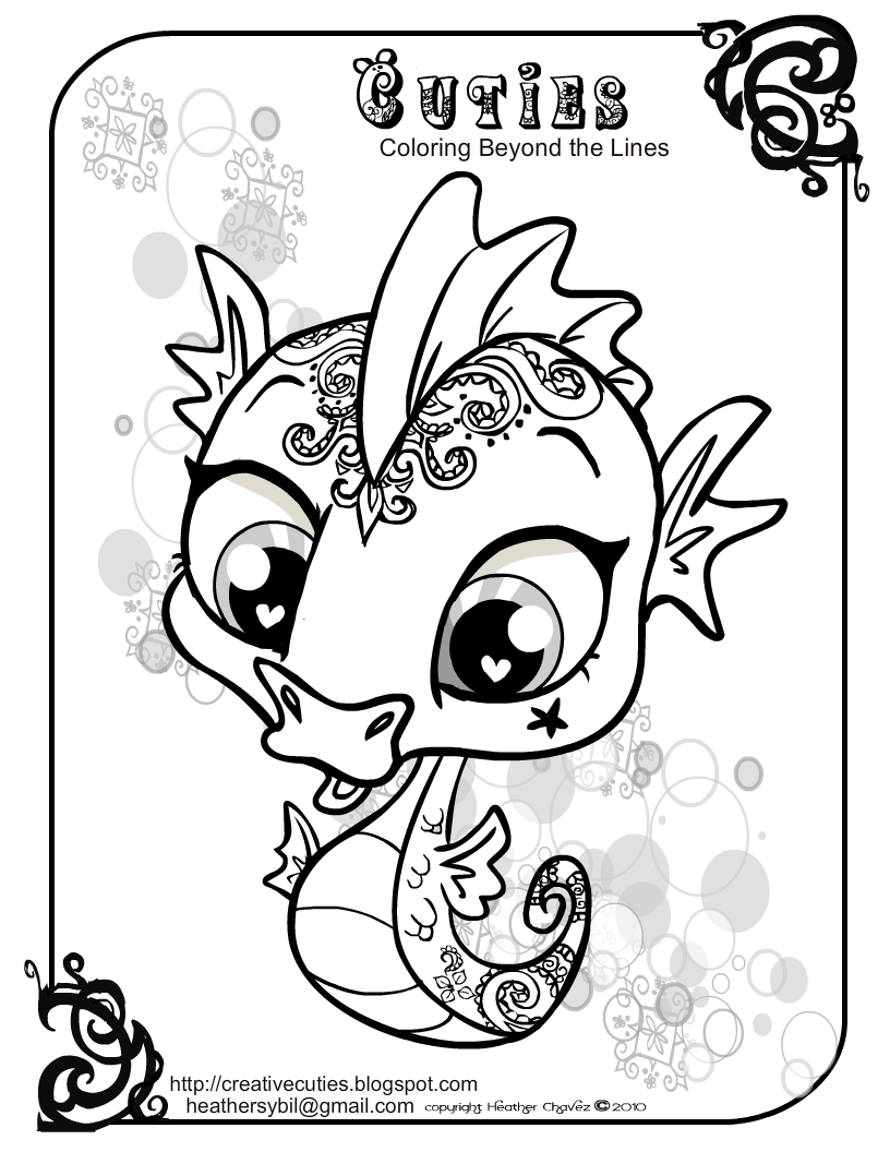 Quirky Artist Loft 'Cuties' Free Animal Coloring Pages   Coloring ...