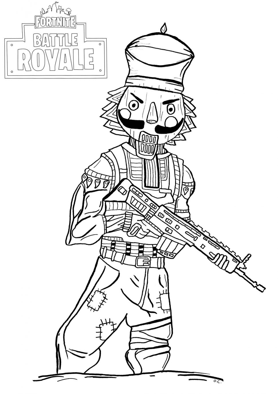 Coloring: Fortnite Battle Royale Crackshot Coloring For Kids ...