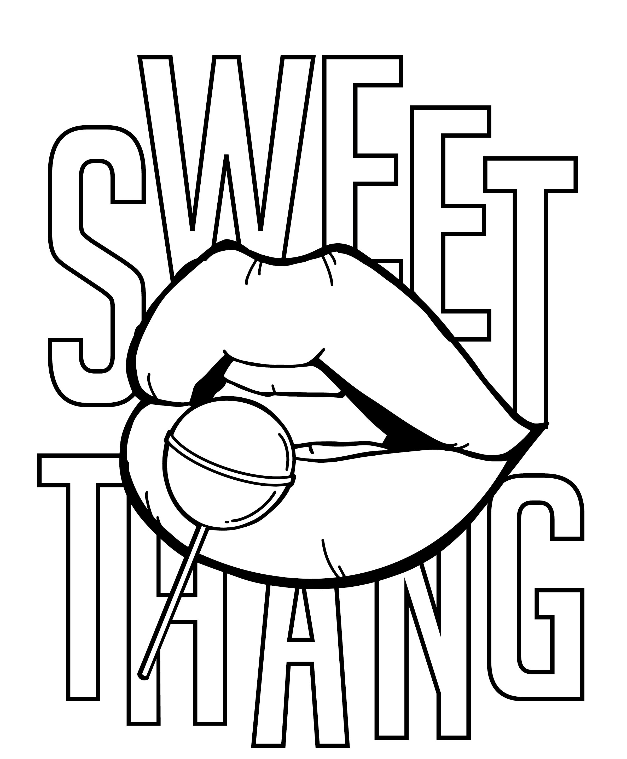 Sweet Thang Svg sexylipslollipopblack and Whitetext - Etsy