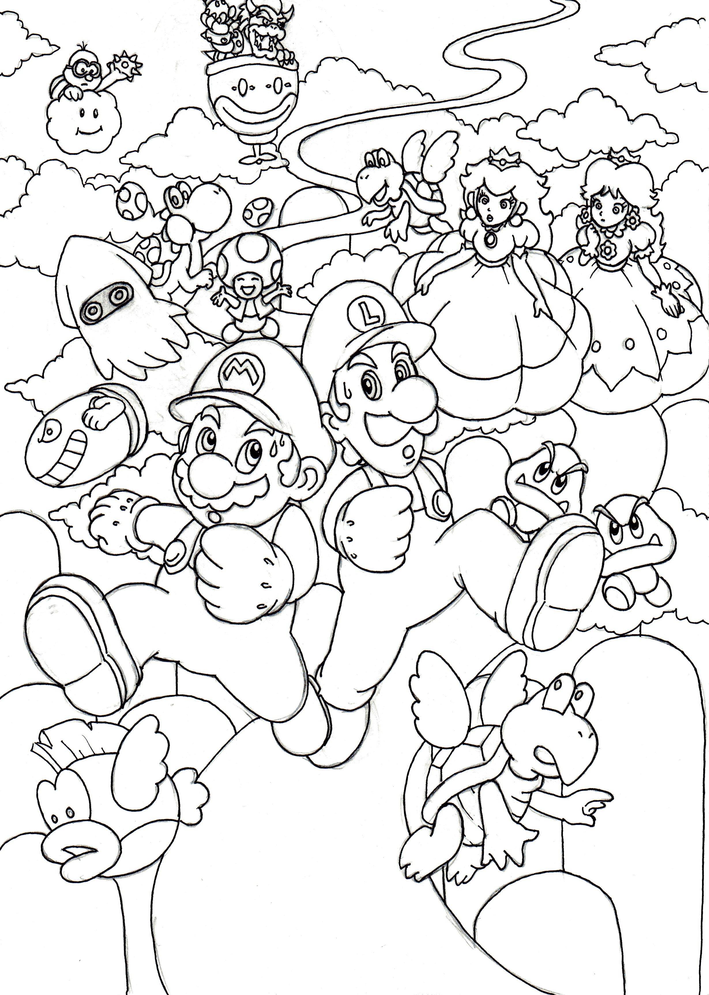 Super Mario 3D World Coloring Pages - Coloring Home