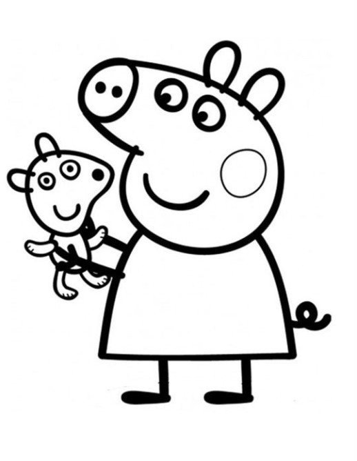 Pretty Peppa Pig Coloring In Pages | Cartoon Coloring pages of  PagesToColoring.com | Free Online Coloring Pages For Kids #4996
