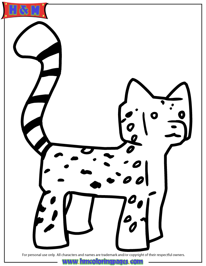 Ocelot Coloring Page | H & M Coloring Pages