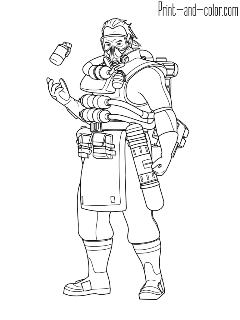 Apex Legends coloring pages | Print and Color.com | Coloring pages, Legend  drawing, Coloring books
