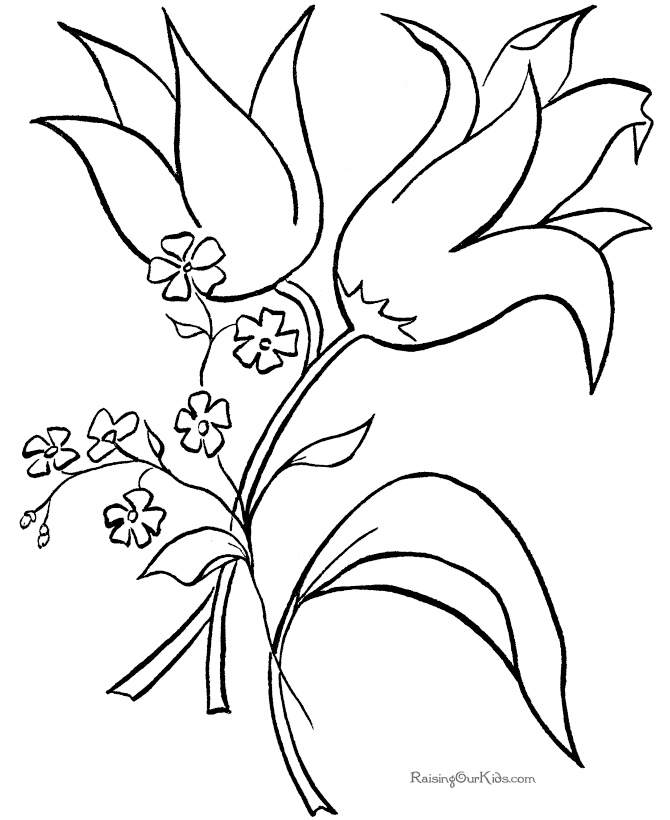 easter flower coloring pages - Clip Art Library