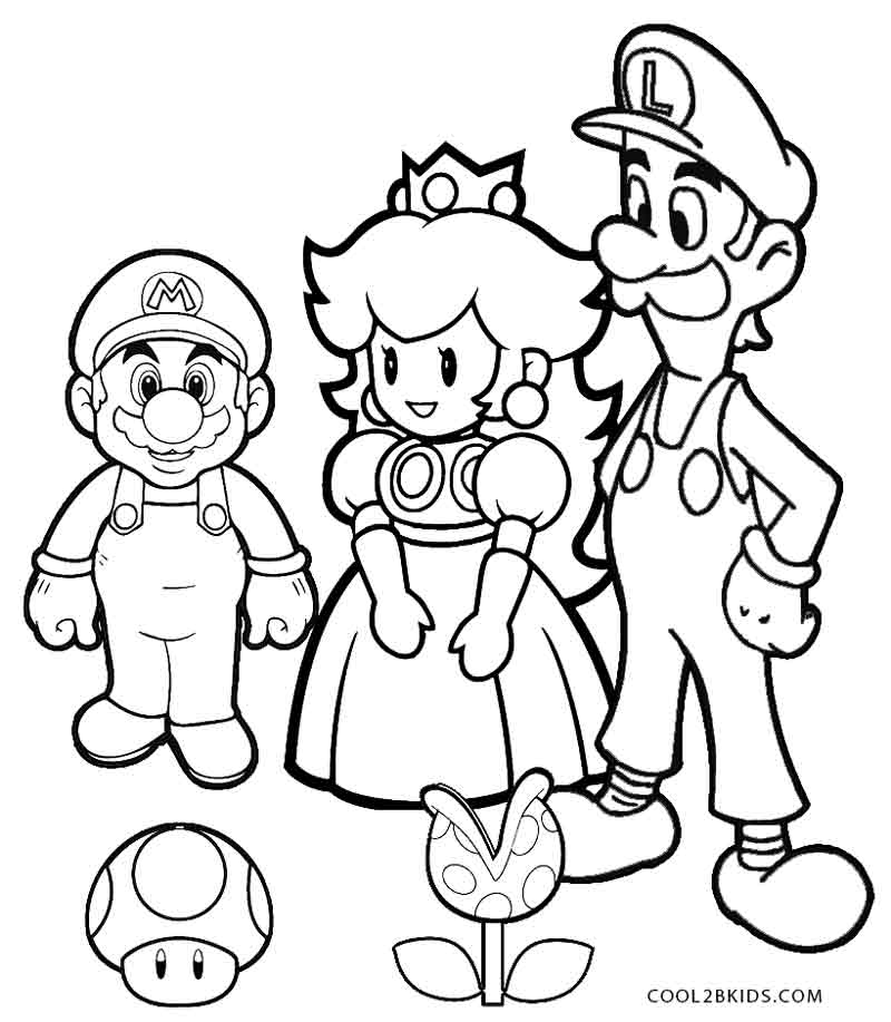 Printable Luigi Coloring Pages For Kids