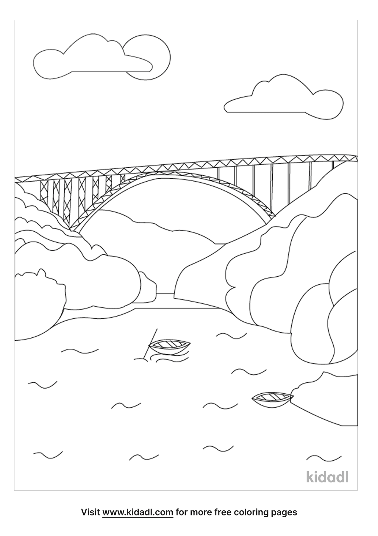 New River Gorge Wv Coloring Pages | Free World, Geography & Flags Coloring  Pages | Kidadl