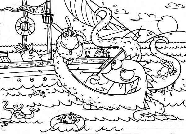 Drawing Kraken The Sea Monster Coloring Page : Kids Play Color | Monster coloring  pages, Minion coloring pages, Pirate coloring pages