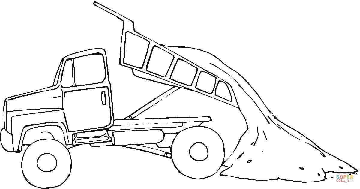 Tipper Truck coloring page | Free Printable Coloring Pages