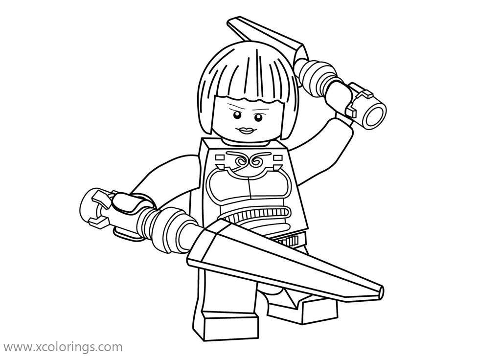 Lego Ninjago Girl Nya Coloring Pages - XColorings.com